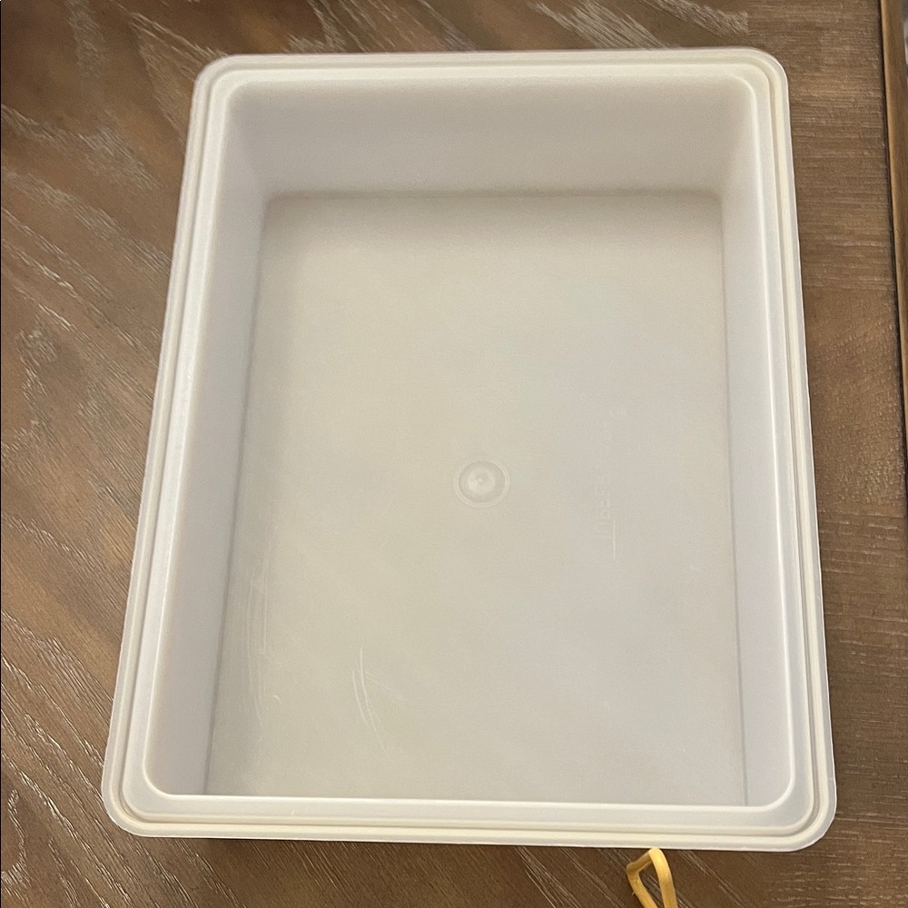 Tupperware Cream and Yellow Rectangular Carrier - Picture 8 of 8